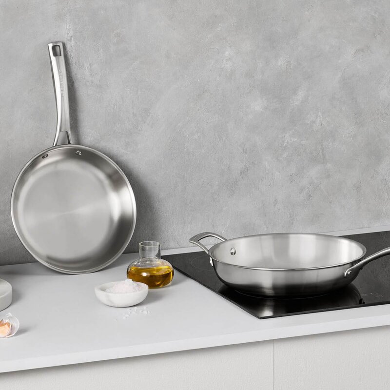 Le Creuset Essential 3-ply stekpanna 2 delar 24+28 cm stål/utan beläggning