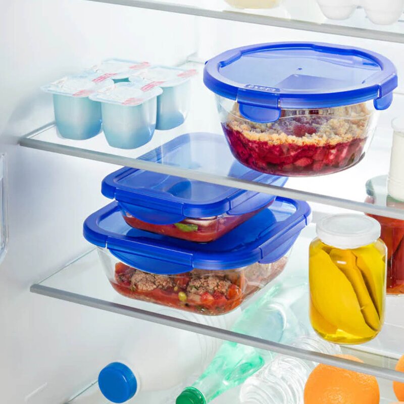 Pyrex Cook & Go förvaringsburk 2 L blå/klar