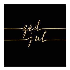 Ambiente Servett 33x33 cm 20-pack God Jul svart/guld