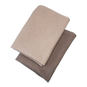 Sabor Home kökshandduk 50x70 cm 2-pack beige/brun