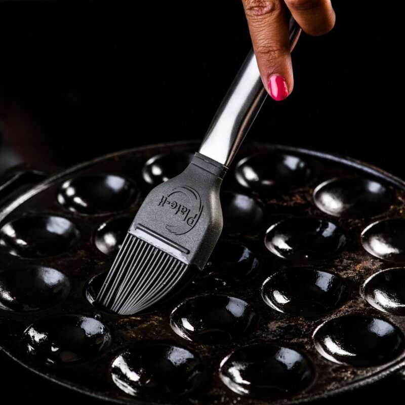 Plate It Dekorationspensel / Bakpensel 2 delar stål/grå