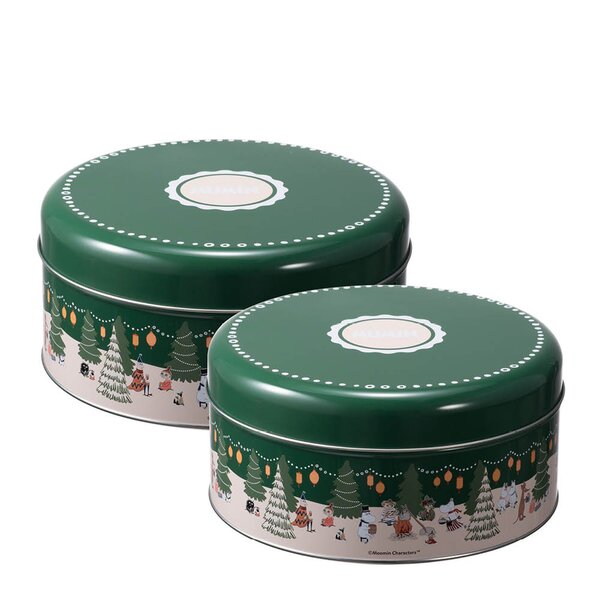 Stiernholm Mumin kakburk 2-pack grön