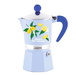 Bialetti Mercato Della Frutta espressokanna 3 koppar ljusblå
