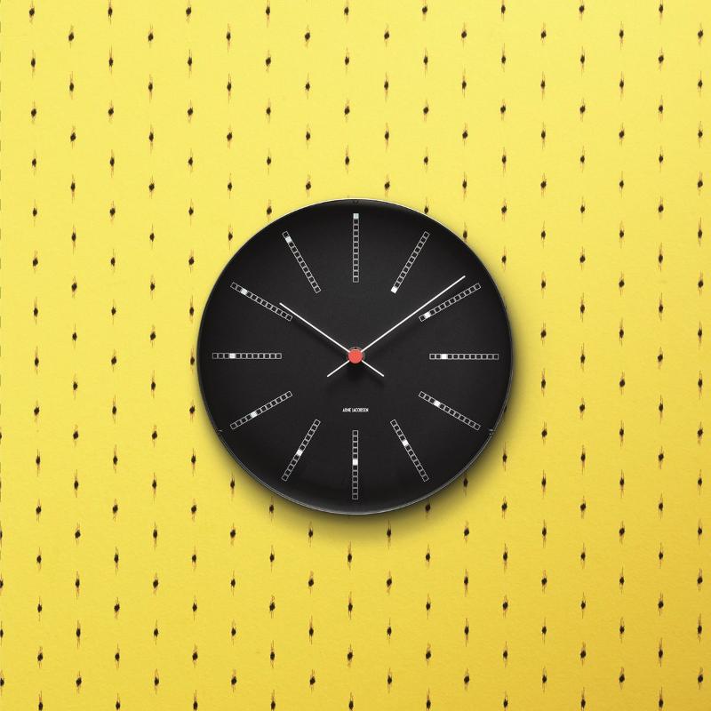 Arne Jacobsen Bankers Väggur 21 cm Svart