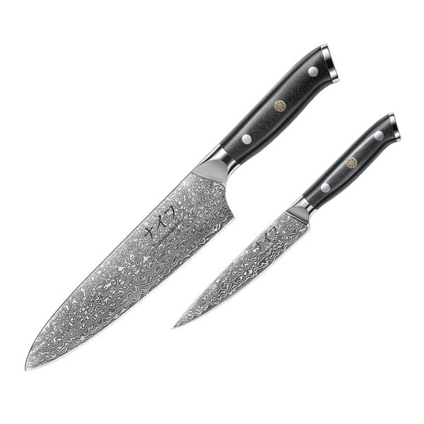 Damaskus by Haws G10 knivset 2 delar kockkniv + allkniv