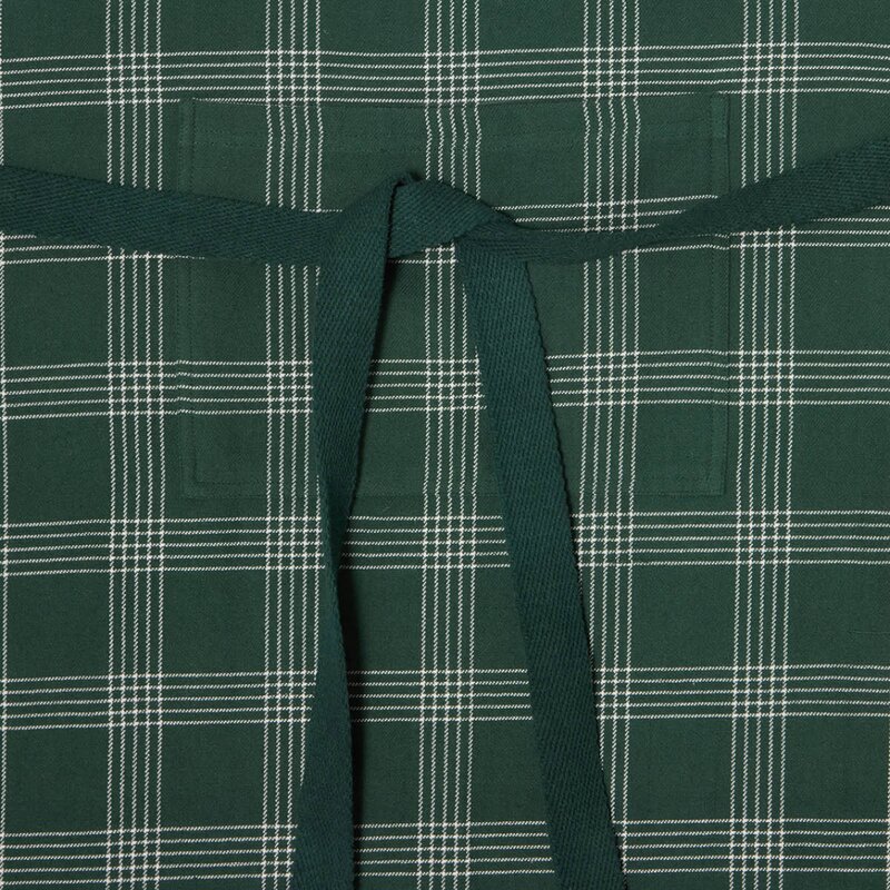 Lexington Förkläde linne/bomull rutigt grön/vit