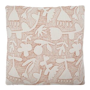 House Doctor Sari kuddfodral i bomull 50x50 cm offwhite/brun