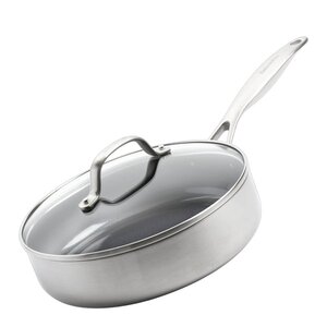 GreenPan Geneva keramisk traktörpanna med lock 24 cm