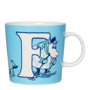 MoominArabia Muminmugg bokstav F 40 cl blå