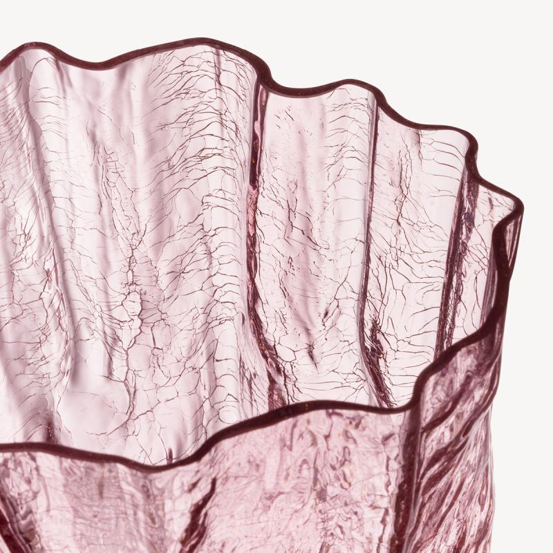 Kosta Boda Crackle Vas 28 cm Pink