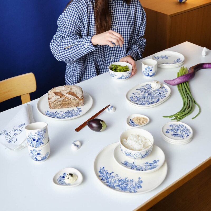 MoominArabia Haru Mumin soyaskål vit/blå