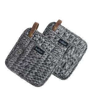 Sabor Home Grytlapp 20x20 cm 2-pack Grå/Svart