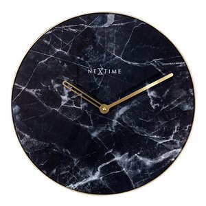 NeXtime Marble Väggklocka 40 cm Svart