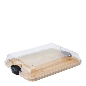 Farberware Build-a-Board serveringsbräda med lock 28 x 35,5 cm klar/bambu