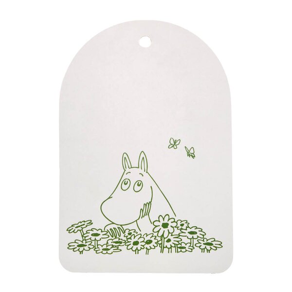 Muurla Mumin skärbräda/serveringsbricka Sommarflört 21x31cm vit