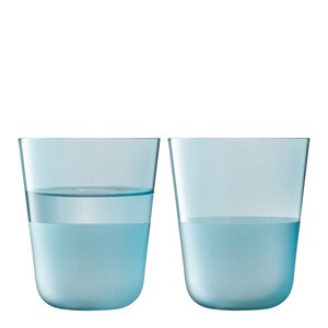 LSA International Arc vattenglas 38 cl 2-pack contrast sky