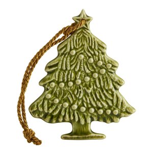 Bordallo Pinheiro Julornament julgran 9 cm grön