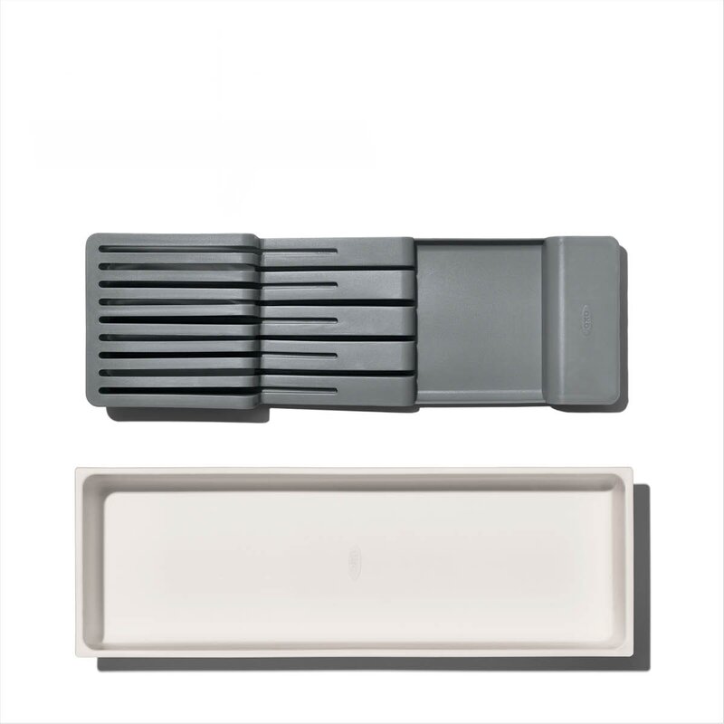 Oxo Knivblock för kökslåda 42x14x6 cm vit/grå