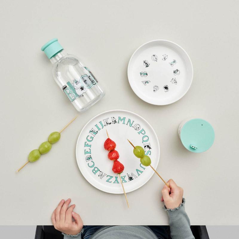 RIG-TIG Moomin ABC Tallrik 20 cm Vit/Turqouise