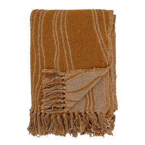 Bloomingville Ginna pläd 160x130 cm brun