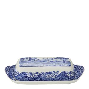 Spode Blue Italian smörask 20x10 cm blå/vit
