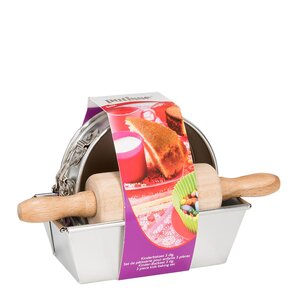 Patisse Bakset för barn 3 delar: kavel/springform/brödform