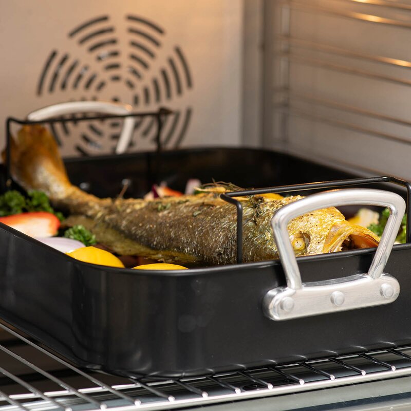 Modern House Kitchen Essentials ugnsform med handtag 40x32x12 cm stål/svart