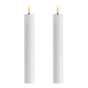 DeluxeHomeart Kronljus LED 2,2x15 cm 2-pack vit
