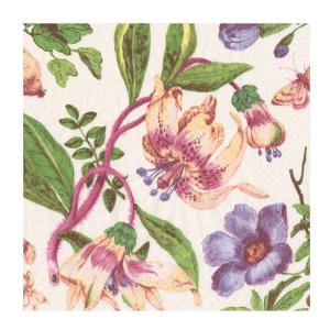 Caspari Porcelain Blooms servett 25x25 cm 20-pack multi