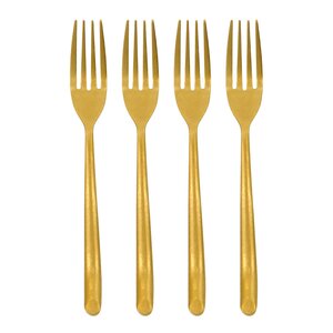 Nicolas Vahé Tårtgaffel 15 cm 4-pack antik guldfinish