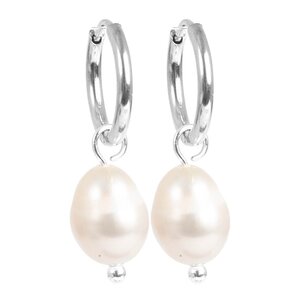 A&C Oslo Steel - Freshwater Pearls örhängen med sötvattenspärla silver