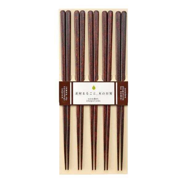 Ätpinnar Plain Wood 5-pack Brun