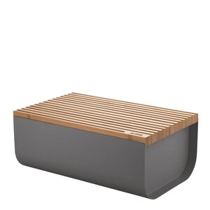 Alessi Mattina brödlåda 34x21 cm mörkgrå/bambu