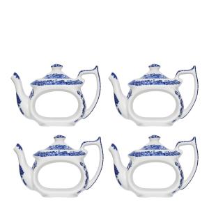 Spode Blue Italian servettring 4-pack blå/vit