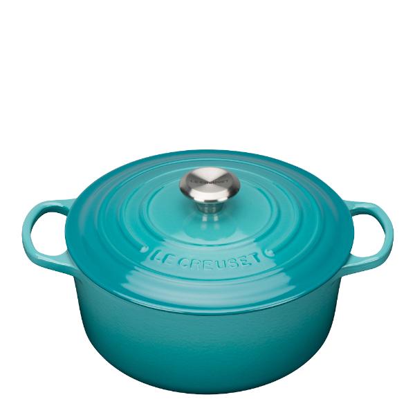 Le Creuset Signature gjutjärnsgryta rund 26 cm 5,3 L Caribbean