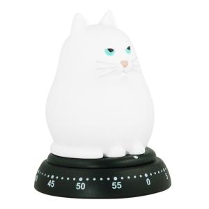 Bengt Ek Mekanisk timer katt vit