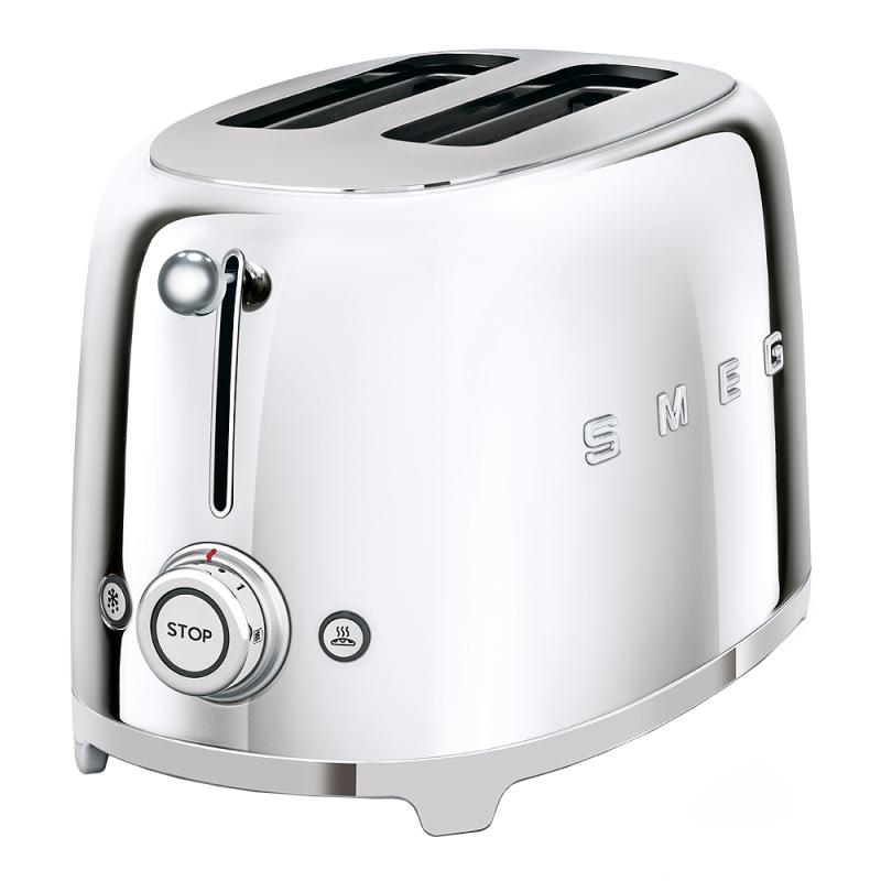 SMEG Brödrost 2 skivor TSF01 Krom