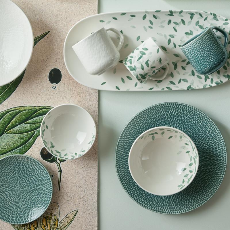 Denby Greenhouse skål 14 cm vit/grön