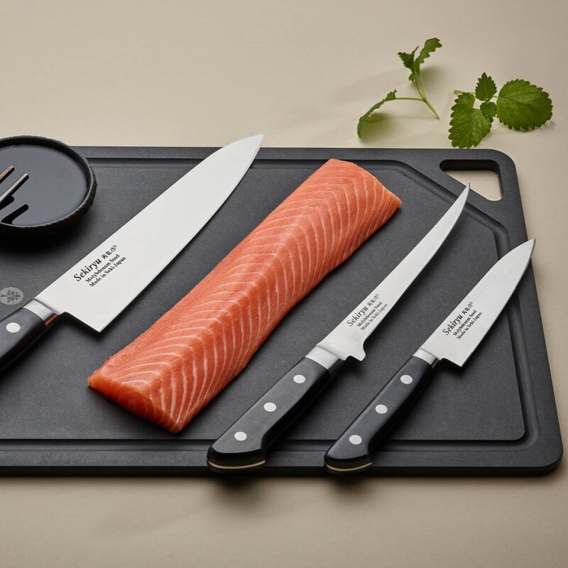 Sekiryu Master filékniv 18 cm 29,5 cm blank/svart