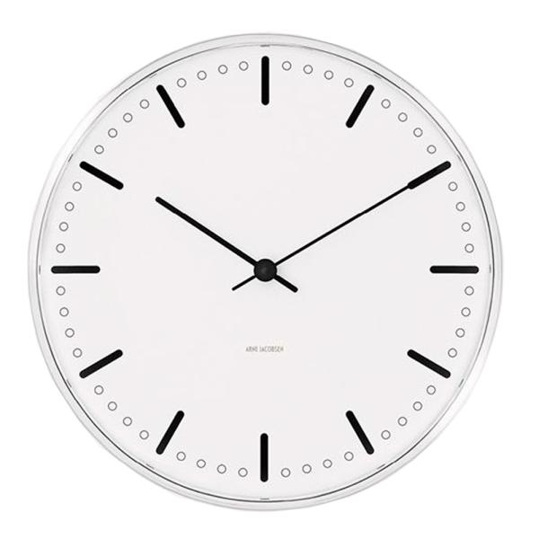 Arne Jacobsen City Hall Väggur 21 cm Vit