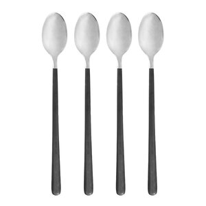 House Doctor Ox lång sked 19,5 cm 4-pack svart/stål