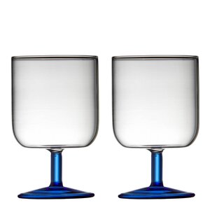 Lyngby Glas Torino vinglas 30 cl 2-pack klar/blå