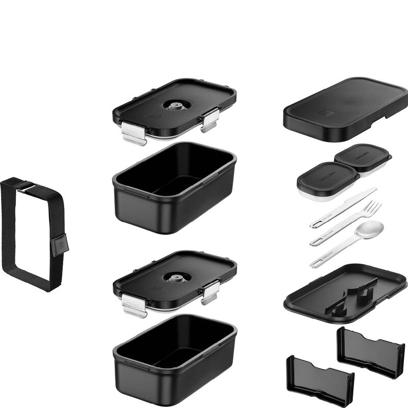 Zwilling Fresh & Save Bento matlåda set 0,8 L 2 delar svart