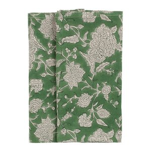 Chamois Indian Rose linneservett 50x50 cm 2-pack grön