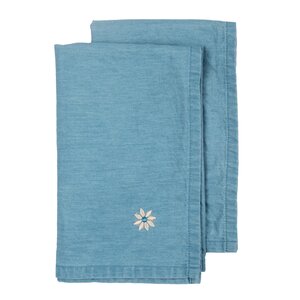 Sagaform Eden denim servett 45x45 cm 2-pack blå