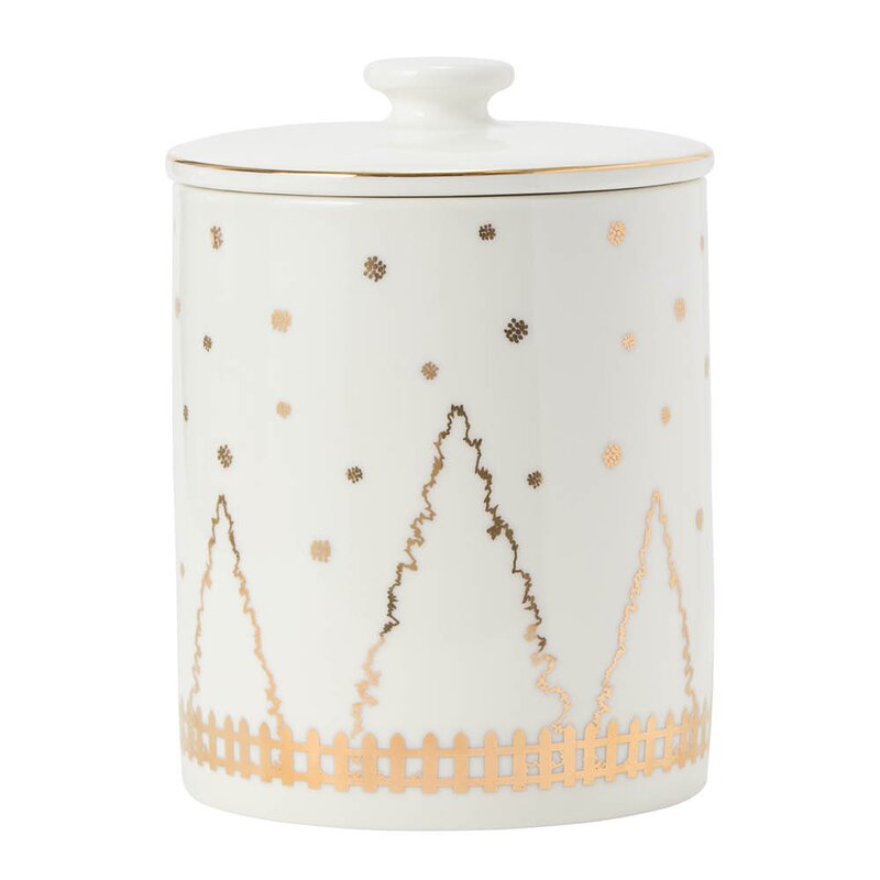 Lexington House kakburk med lock 13x18 cm vit/guld