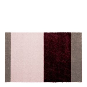 Tica Copenhagen Stripes Horizontally golvmatta 90x60 cm bordeaux/rose/sand