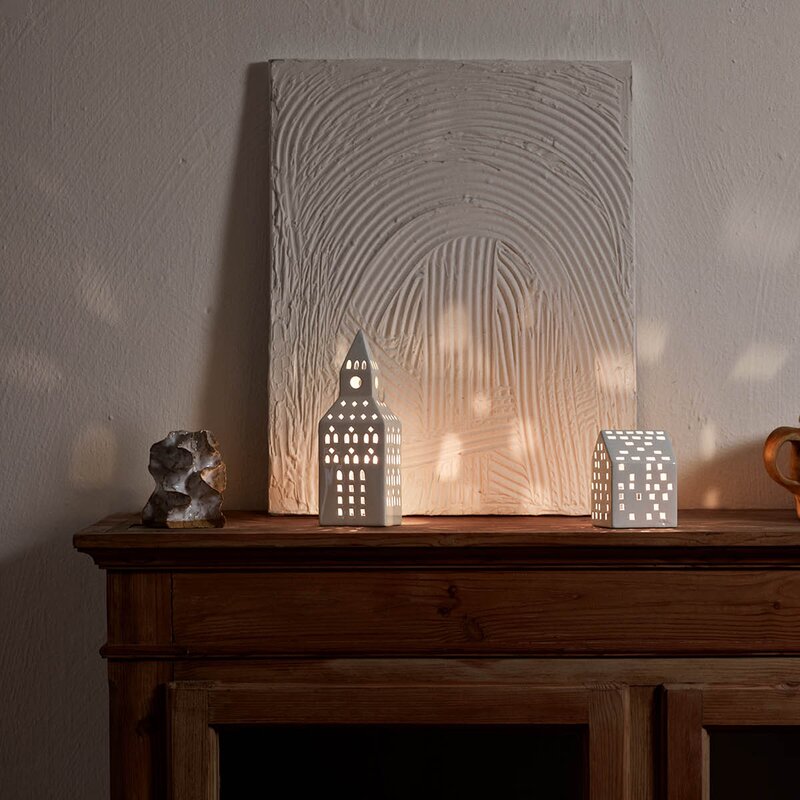 Kähler Urbania ljuslykta 20 cm Kyrktorn vit