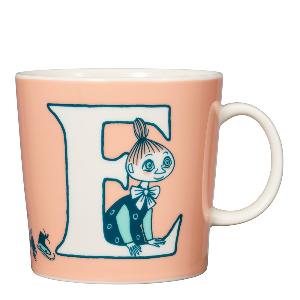MoominArabia Muminmugg bokstav E 40 cl persika