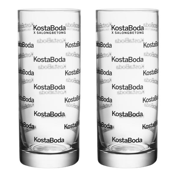 Kosta Boda Salong Betong Highball 33 CL 2-pack